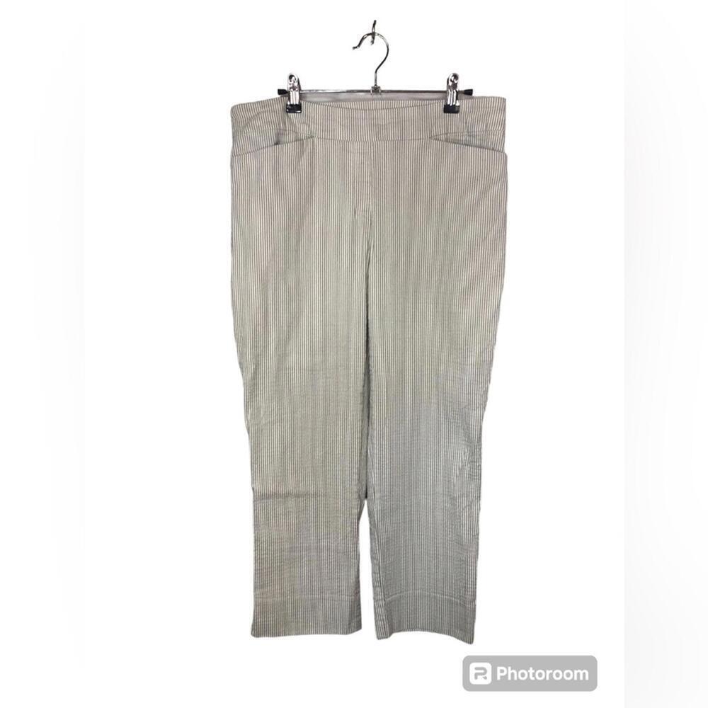 Hillary Radley Pull On Pant Seersucker Tummy Control Front Pockets